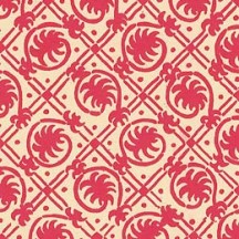 Red Geometric Palm Print Italian Paper ~ Carta Varese Italy